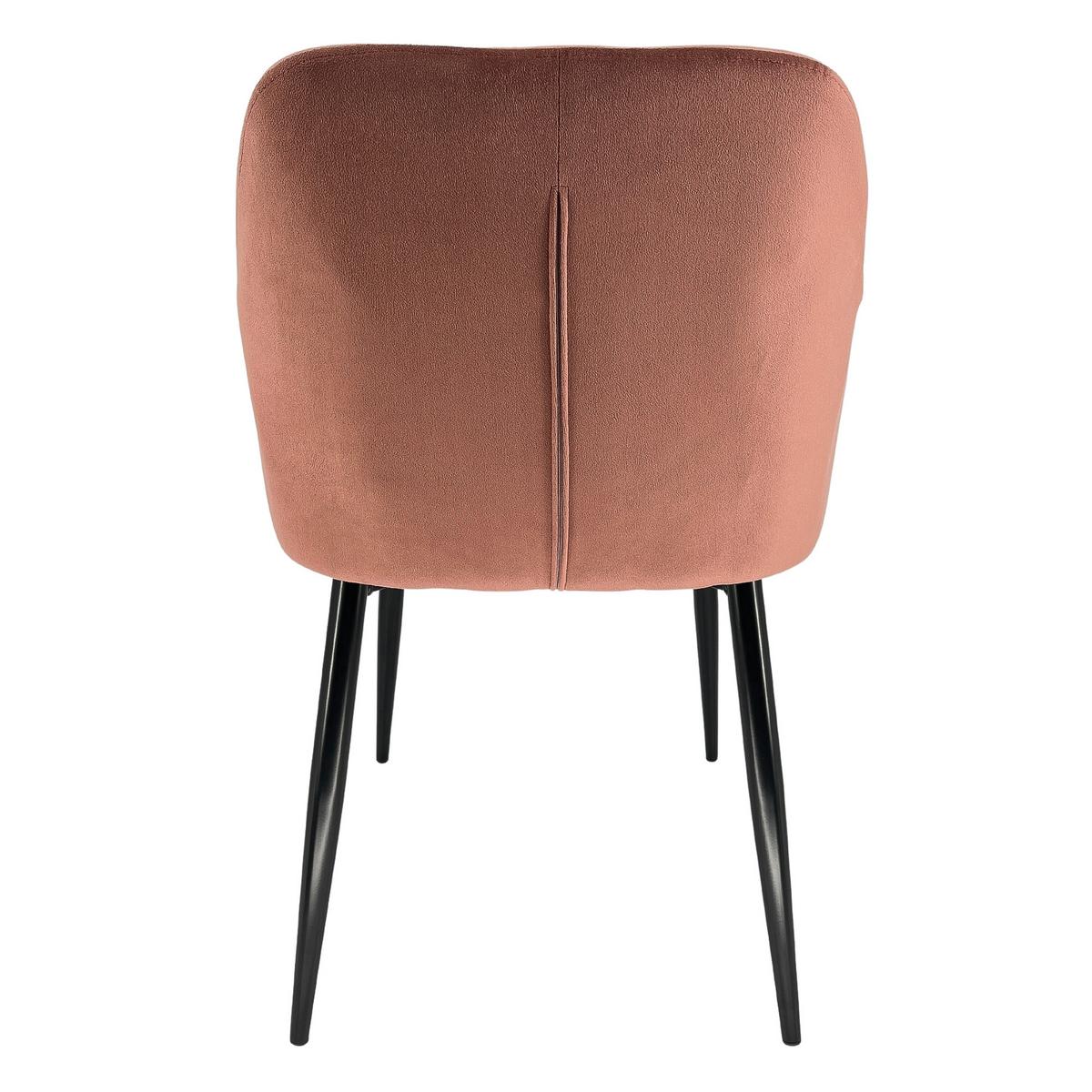 POLSTERSTUHL 2er Set, Metallbeine Rosa 55/81/58,5 - Rosa, Textil (55/81/59cm) - RAUMHIRSCH FURNITURE