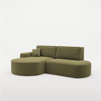 ECKSOFA Venedig Mit Schlaffunktion - Grün, Holzwerkstoff/Textil (278/179cm) - Fun Möbel