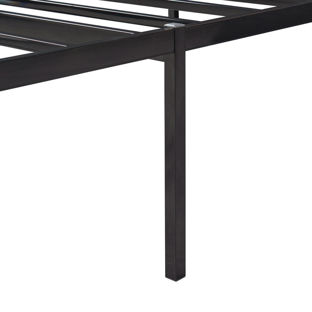 METALLBETT Vårdö - Schwarz, Metall (90/200cm) - [en.casa]