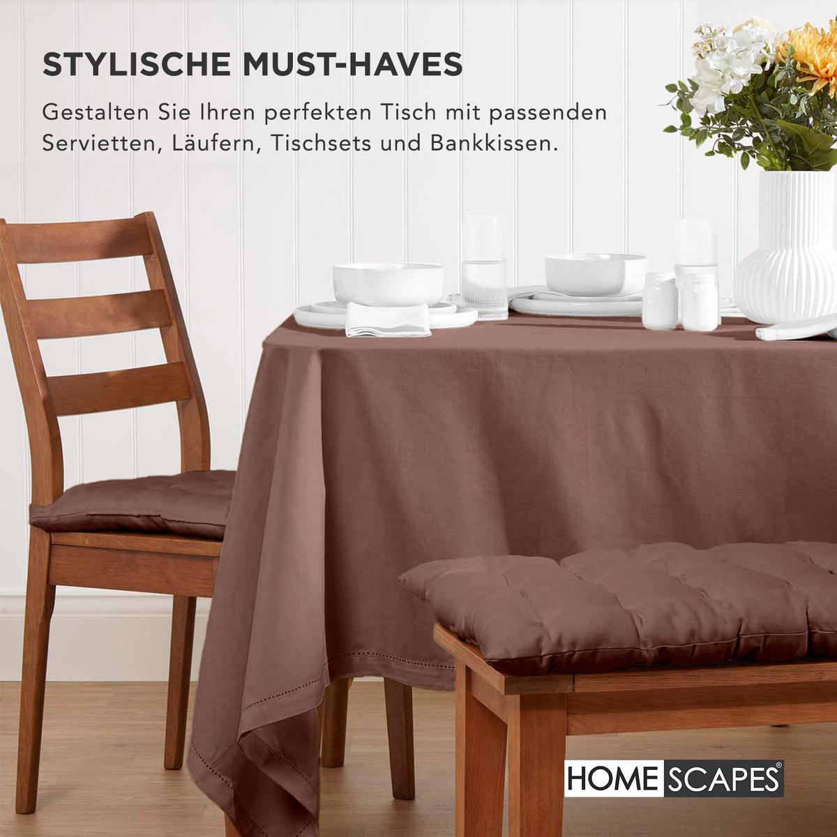 STUHLKISSEN braun 40/40/6,5 cm - Braun, Textil (40/40/6.5cm) - Homescapes