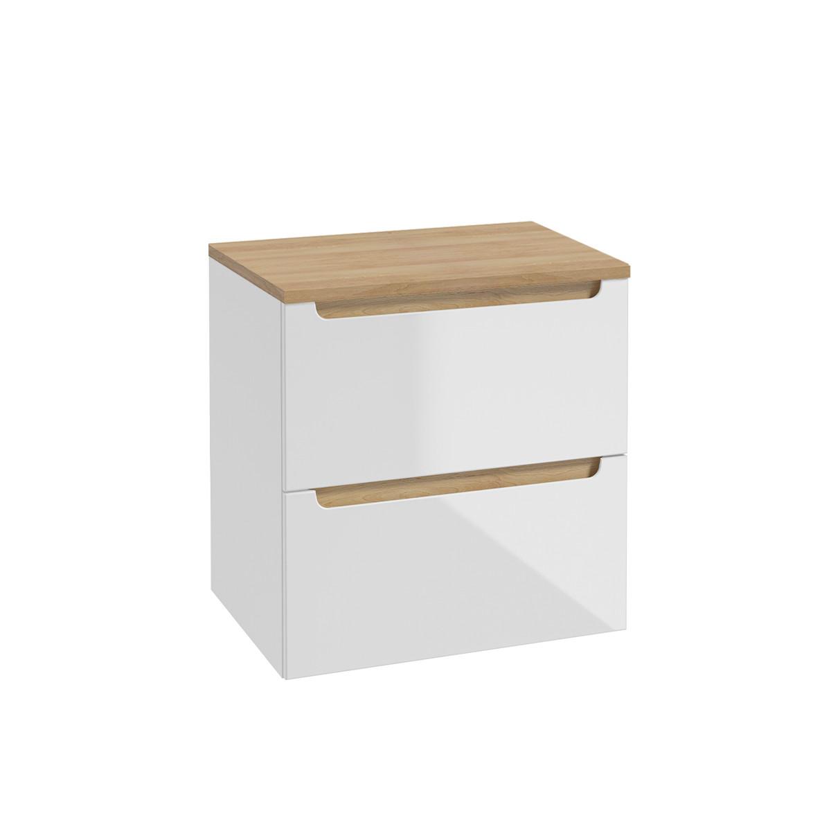 WASCHTISCHUNTERSCHRANK 60cm Livia Weiß - Weiß, Holzwerkstoff (60/62.5/46cm) - Petits-meubles