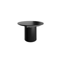 ESSTISCH THIRA 120 - 160 / 120 x 76,8 cm - Schwarz, Holz (120/120/76.8cm) - MASSENO