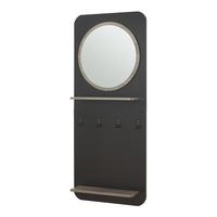 GARDEROBENPANEEL Helsinge - Schwarz/Naturfarben, Holzwerkstoff/Metall (59.5/140/16cm) - [en.casa]
