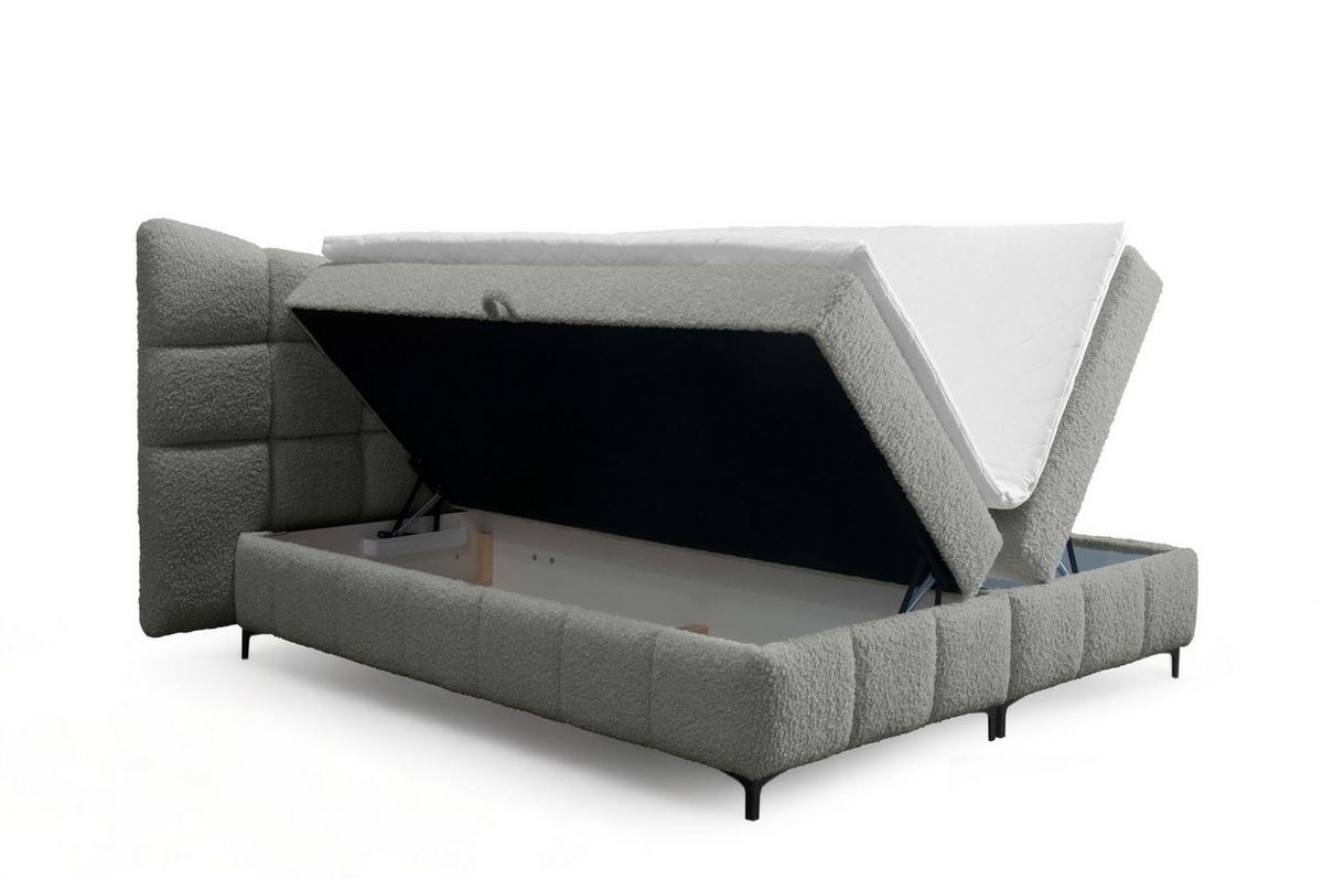 BOXBETT Nova In Rolf - Grau, Holzwerkstoff/Textil (120/200cm) - Fun Möbel