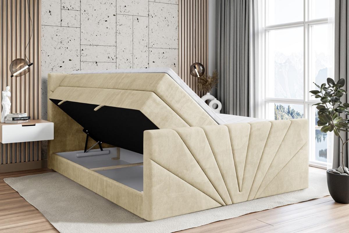 BOXSPRINGBETT MILTIO-Z KING - 140x200 - H3/H4 - Beige - Beige, Holzwerkstoff (140/200cm) - ALTDECOR