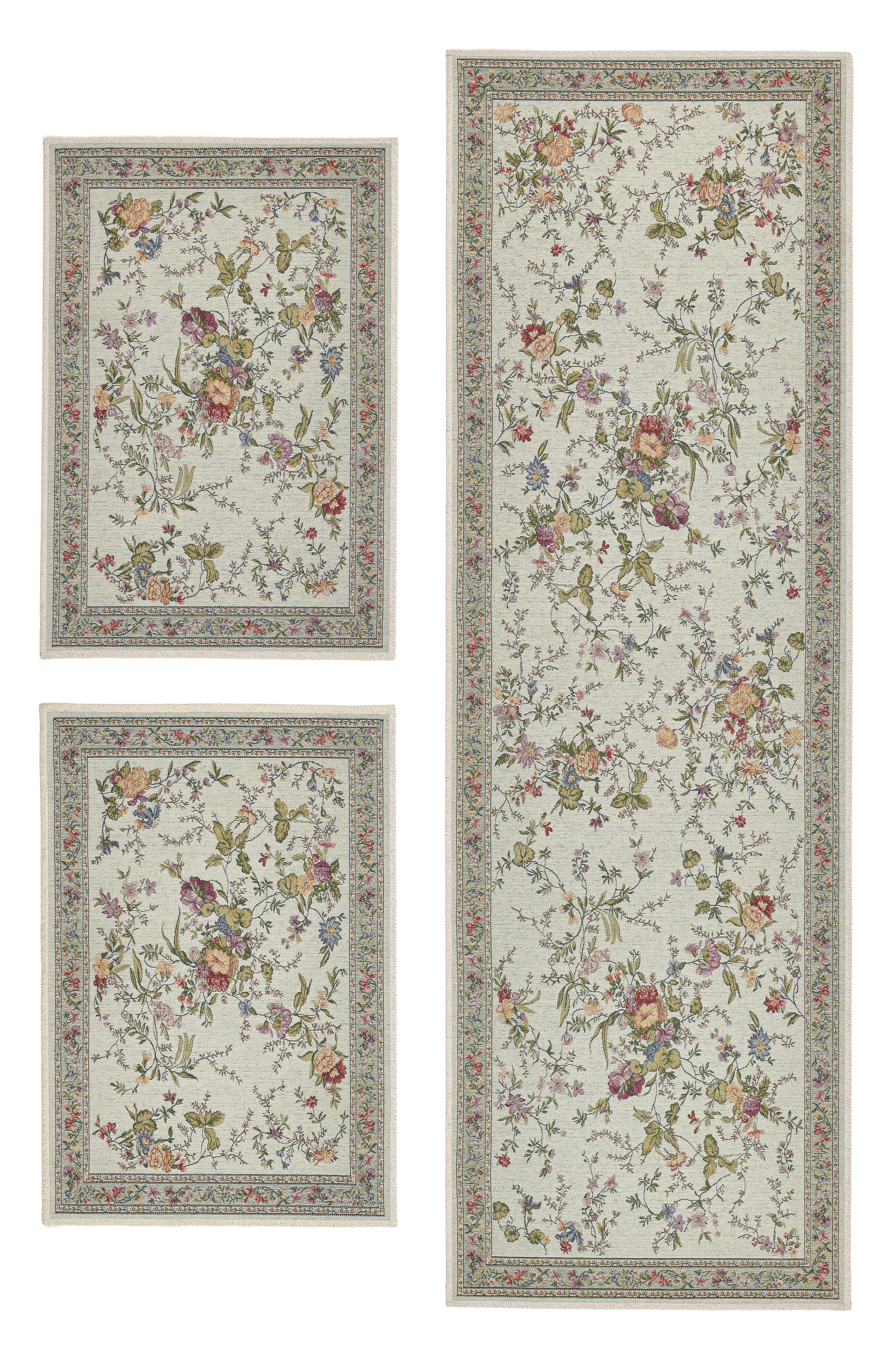 FLACHWEBTEPPICH Flomi Bettumrandung 70x400 cm - Mintgrün, Textil (70/400cm) - THEKO