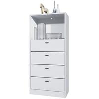 KOMMODE Pino Fronten in Weiß matt - Weiß, Holzwerkstoff (56/125/36cm) - Vladon