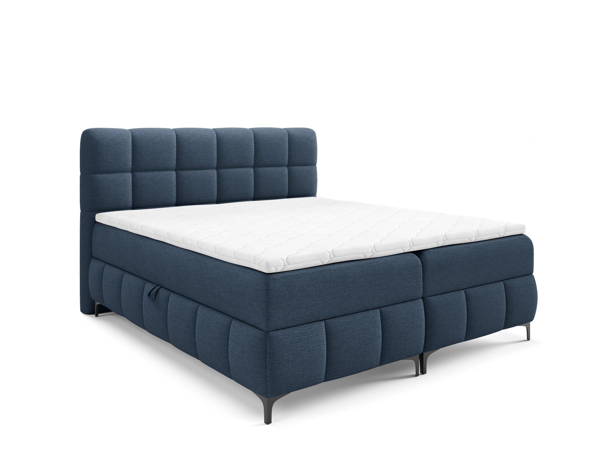 BOXBETT Sophie In Aragon - Dunkelblau, Holzwerkstoff/Textil (160/200cm) - Fun Möbel
