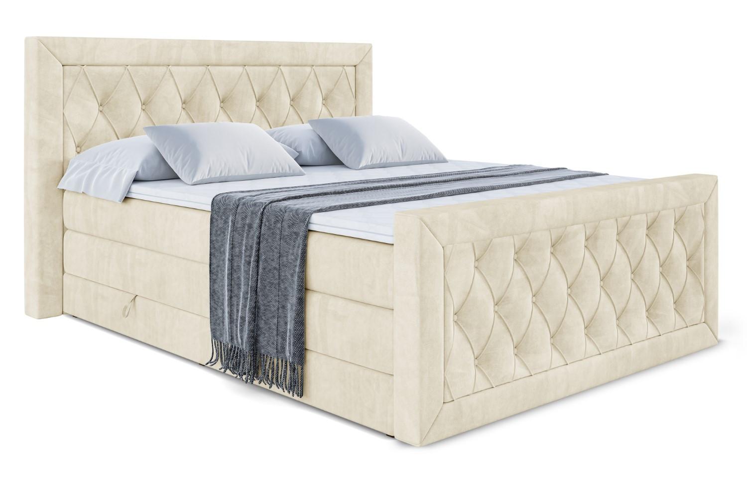 BOXSPRINGBETT NOEL-Z KING - 120 x 200 - H3/H4 - Beige - Beige, Holzwerkstoff (120/200cm) - ALTDECOR