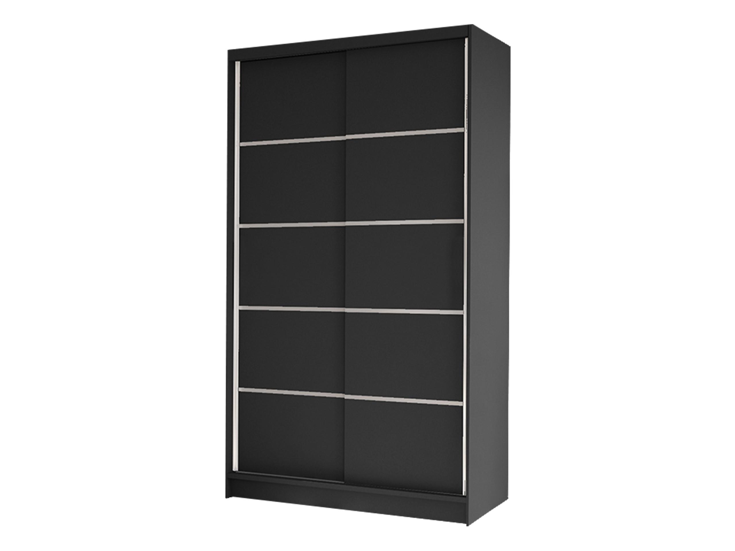 SCHWEBETÜRENSCHRANK Diego IV - Schwarz, Holzwerkstoff/Metall (100/200/58cm) - MIRJAN24