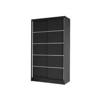 SCHWEBETÜRENSCHRANK Diego IV - Schwarz, Holzwerkstoff/Metall (100/200/58cm) - MIRJAN24