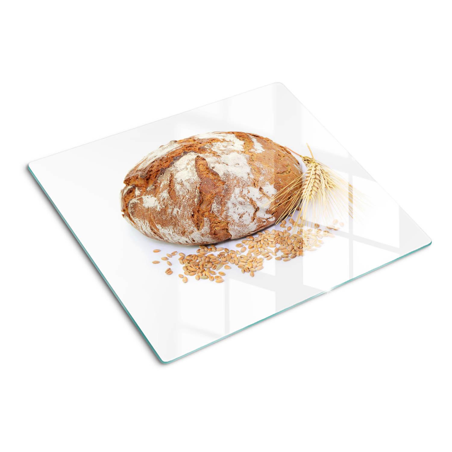 GLASPLATTE 60x52 cm Brot und Weizen - Braun, Glas (60/0.4/52cm) - TULUP