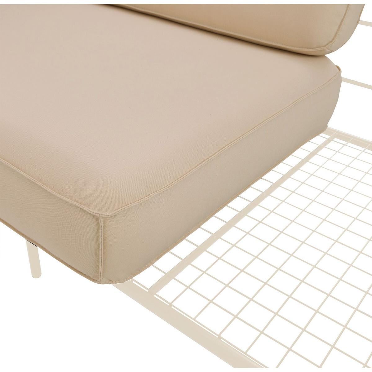 GARTEN-SOFA Preggel Beige/Creme 156 cm - Beige, Textil (156/80/71cm) - Selsey