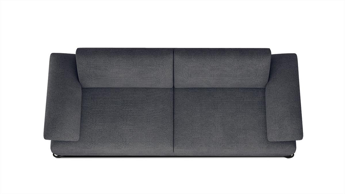 SOFA LORI 3-Sitzer, dunkelgrau - Dunkelgrau/Schwarz, Holzwerkstoff/Textil (245/87/96cm) - Wozimo