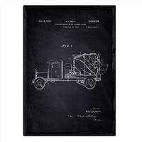 POSTER Vintage Patent – Cement Mixer A3 Rahmenlos - Klar, Papier (29.7/5/42cm) - Nacnic