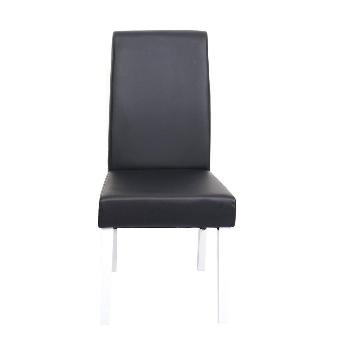 ESSZIMMERSTUHL Schwarz 6er-Set - Schwarz, Leder (46/99/50cm) - MCW