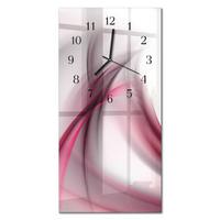 WANDUHR aus Glas 30x60 cm - Abstraktion - Lila, Glas (30/60/0.4cm) - TULUP