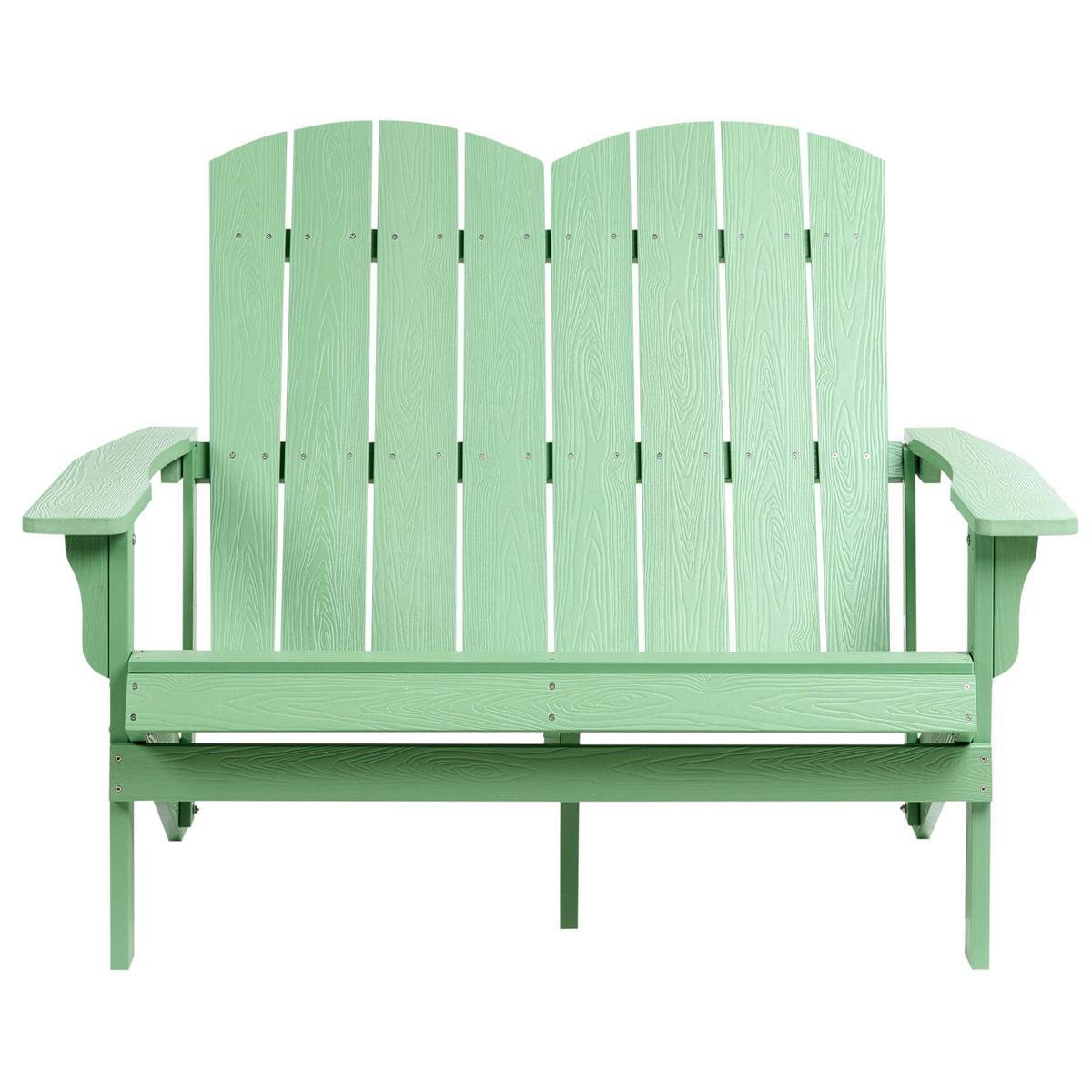 GARTENBANK Adirondack 125 cm Hellgrün - Hellgrün, Kunststoff (125/91/73cm) - Beliani
