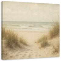 LEINWANDBILD Dünen Strand Landschaft 50x50cm - Beige, Textil (50/50cm) - Feeby