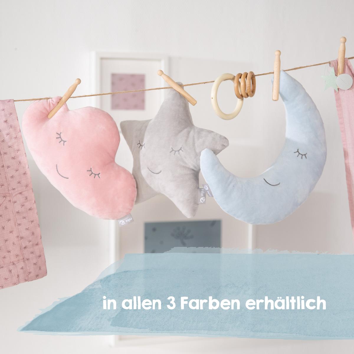 NACKENKISSEN Mond grau - Grau, Textil (25/8cm) - Roba
