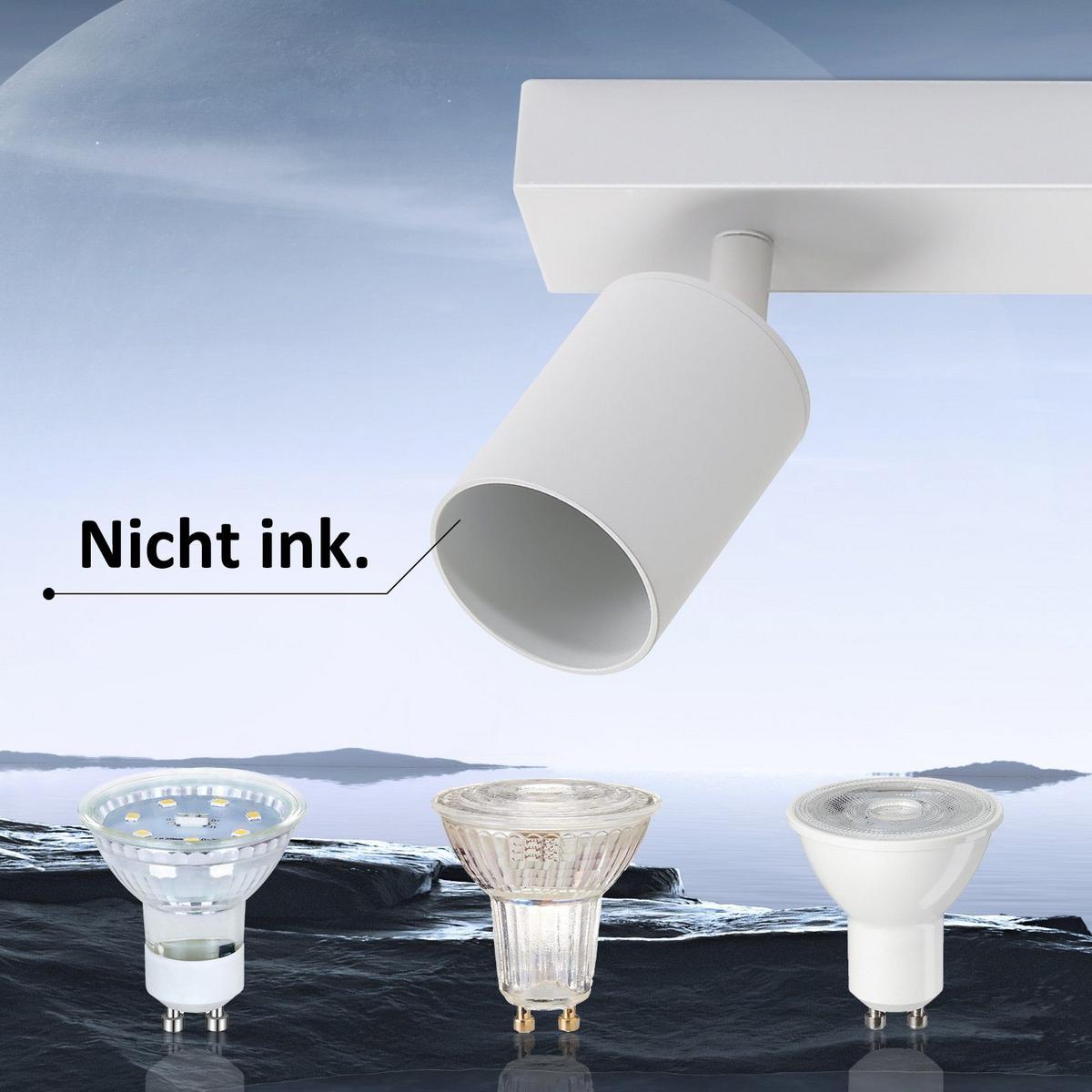 DECKENSTRAHLER Donnervogel 79/9.5/6.5cm - Weiß, Metall (79/9.5/6.5cm) - ZMH