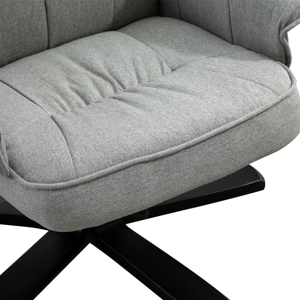 RELAXSESSEL CHARLY grau/schwarz - Schwarz/Grau, Textil (76/87/61cm) - IDIMEX