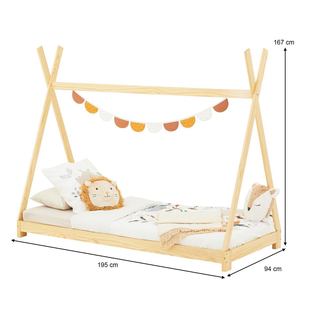 TIPIBETT ELIN 90X190 CM - Naturfarben, Holz (90/190cm) - IDIMEX