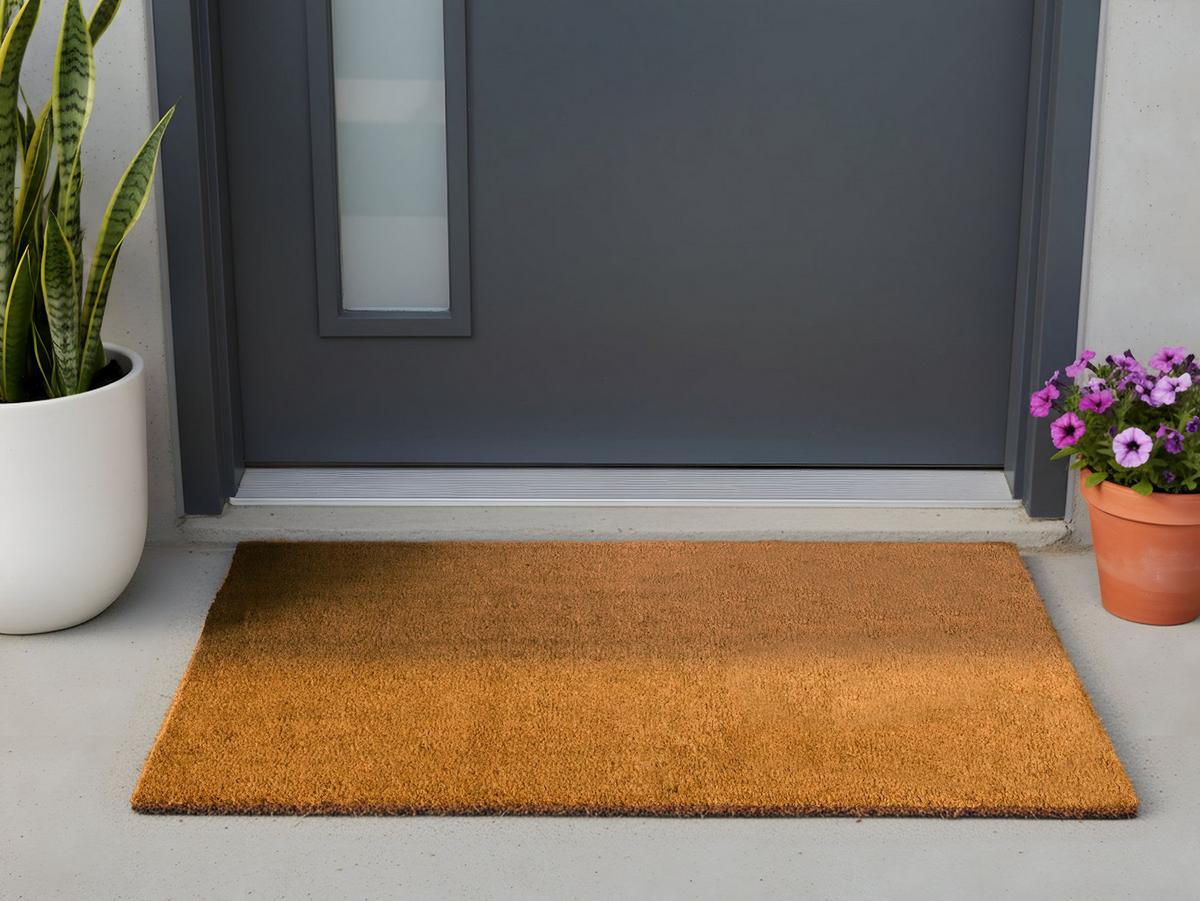 FUSSMATTE Naturfarben 55/120 cm Kokosfasern Lanao - Naturfarben, Textil (55/120cm) - Beliani