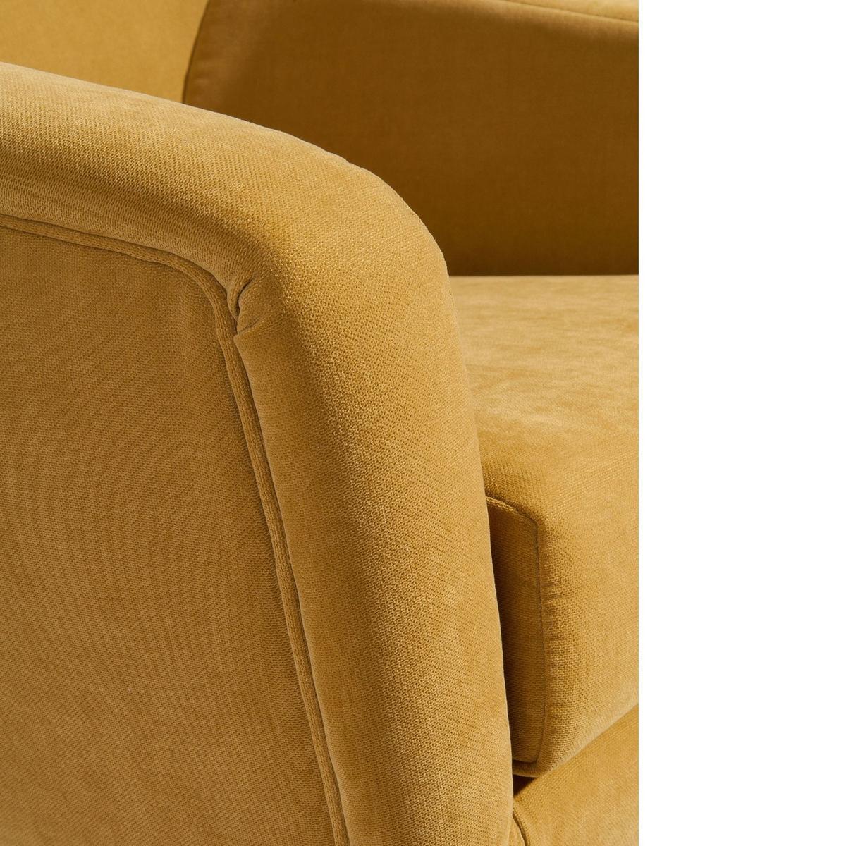 SESSEL Kachka Bezug Veloursstoff Buche natur / mais - Gelb/Buchefarben, Kunststoff (71/81/67cm) - 58aufmkessel
