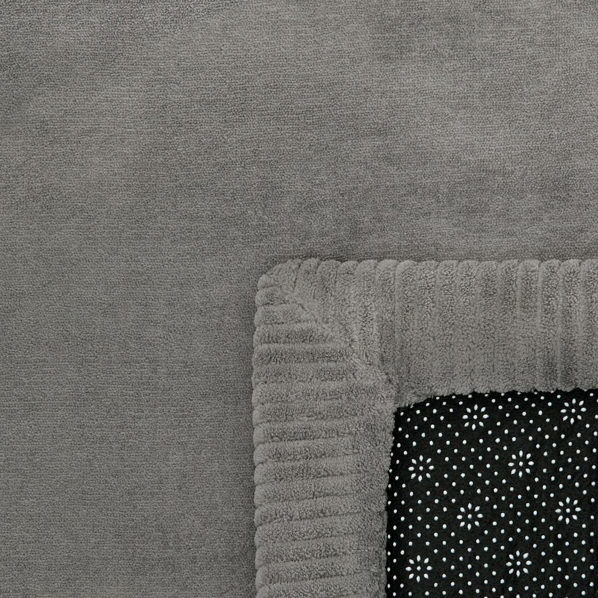 KURZFLORTEPPICH Waschbar, einfarbig, aus Polyester, Grau, Ø 80 cm - Grau, Textil (80/80cm) - KADIMA DESIGN
