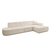 ECKSOFA Ottomane Rechts IREA-L2 - 327x165x80 cm Beige - Beige, Holzwerkstoff/Textil (327/165cm) - ALTDECOR