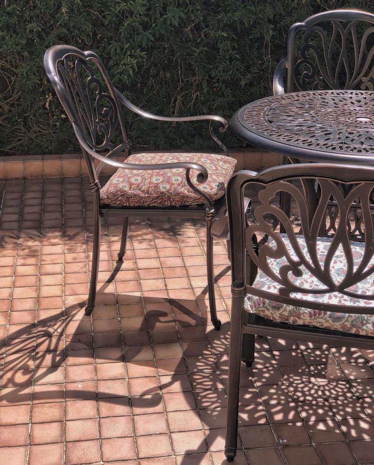 GARTENMÖBEL SET 4-Sitzer Aluminium dunkelbraun Ancona - Beige/Braun, Metall - Beliani