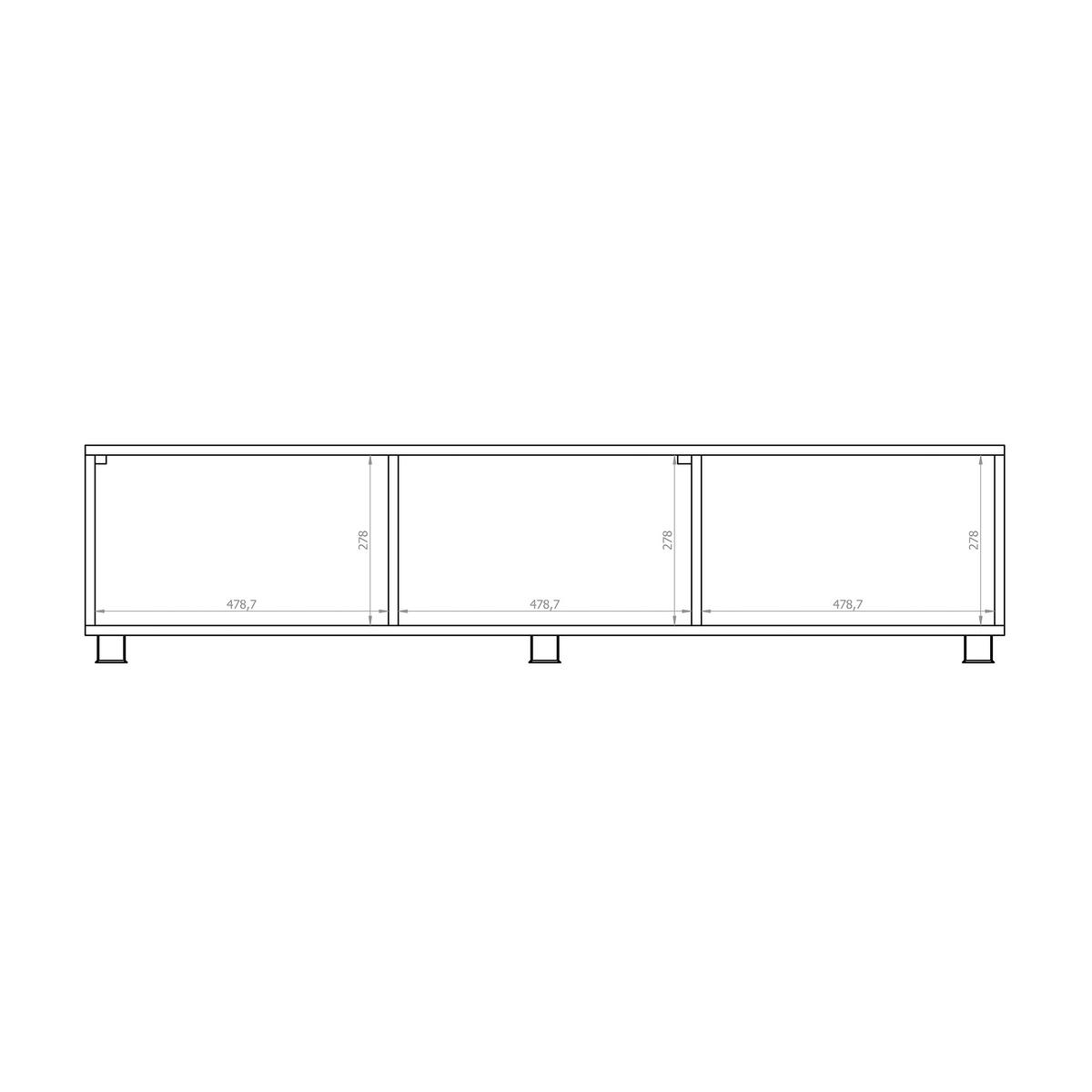 LOWBOARD Kavell mit 2 Türen, 150 cm, stehend/hängend, schwarz matt - Schwarz, Holzwerkstoff (150/37.5/43cm) - Beautysofa
