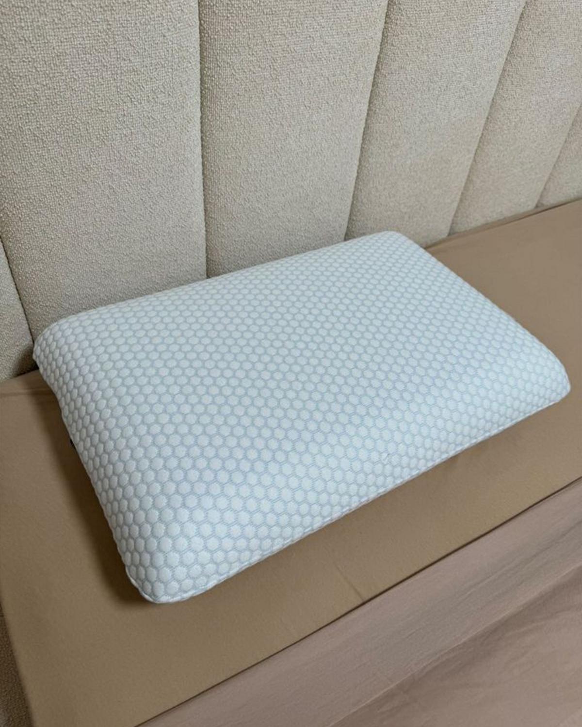 KOPFKISSEN Weiß 40/60 cm Emin - Blau/Weiß, Textil (60/40cm) - Beliani