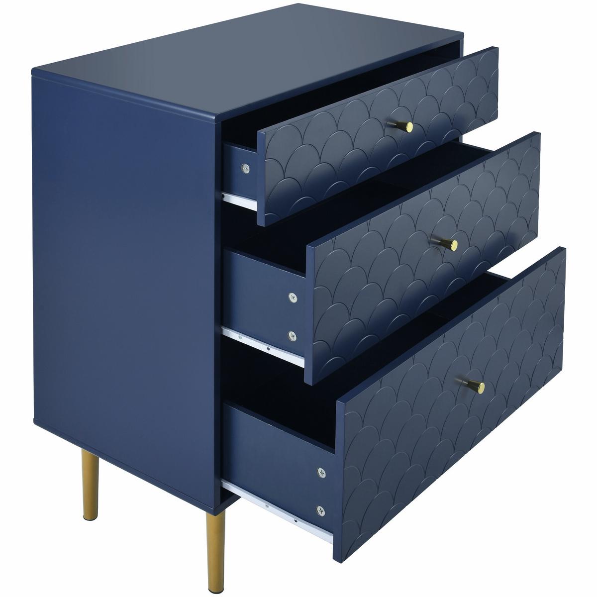 KOMMODE Blau 75/40/89 cm - Blau, Holzwerkstoff (40/89/75cm) - Urban Meuble