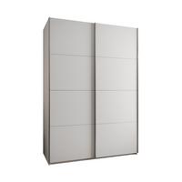 SCHWEBETÜRENSCHRANK 245,5/180/64 2-türig - Silberfarben/Weiß, Holz/Metall (180/245/64cm) - Abiks Möbel