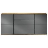 SIDEBOARD Rova Graphit Seidenmatt - Graphitfarben, Holzwerkstoff (166.5/75.5/35cm) - Vladon