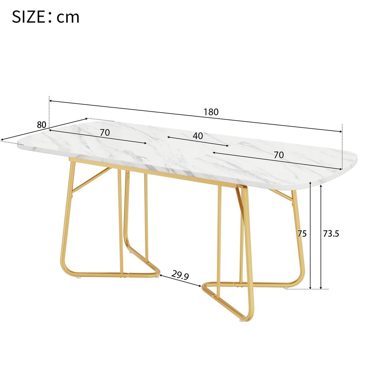 ESSTISCH SET mit 4 Retro-Stühlen - Braun, Holzwerkstoff/Textil (180/75/80cm) - Urban Meuble