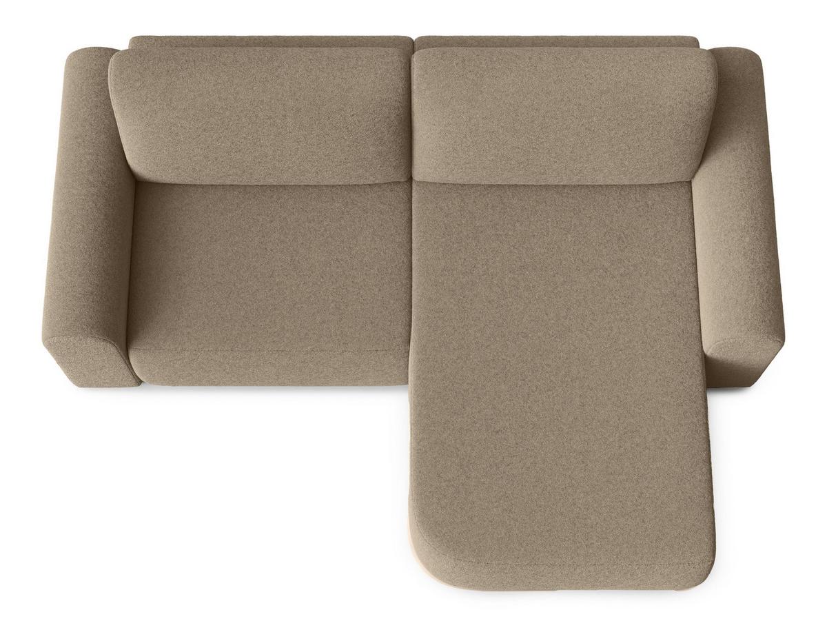 ECKSOFA L Form Otterton Braun 250/180/95 cm Rechts mit Schlaffunktion - Schwarz/Braun, Kunststoff/Textil (250/180cm) - AX Living