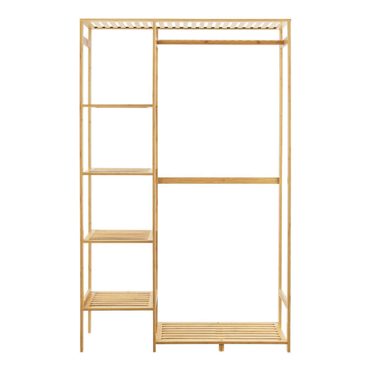 GARDEROBENSTÄNDER Eurajoki - Naturfarben, Holz (90/145/30cm) - [en.casa]