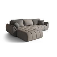 ECKSOFA Misato In Wind - Graubraun, Holzwerkstoff/Textil (175/280cm) - Fun Möbel