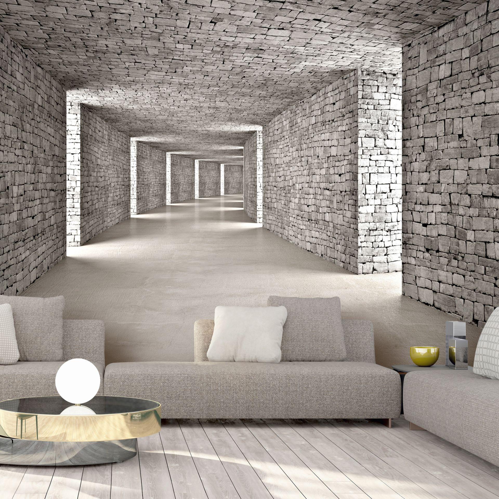 SELBSTKLEBENDE FOTOTAPETE 196/140 cm - Beige/Grau, Kunststoff/Textil (196/1cm) - KUNSTLOFT