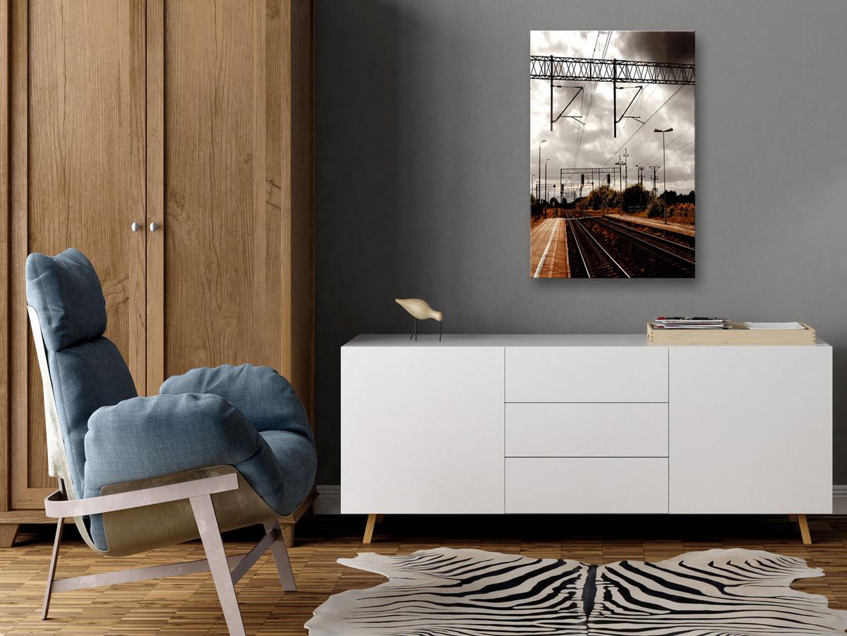 KUNSTDRUCK Grau 80/120 cm - Braun/Grau, Textil (80/120cm) - KUNSTLOFT