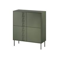 KOMMODE Tresse 4D - Grün, Holzwerkstoff/Metall (100/110/40cm) - MIRJAN24