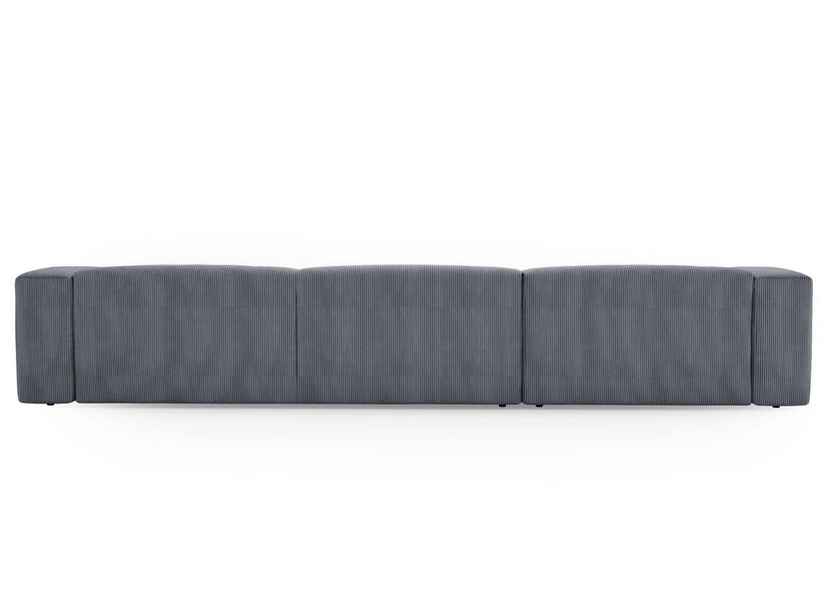 WOHNLANDSCHAFT U Landi Grau - Schwarz/Grau, Kunststoff/Textil (340/85/180cm) - Graingold