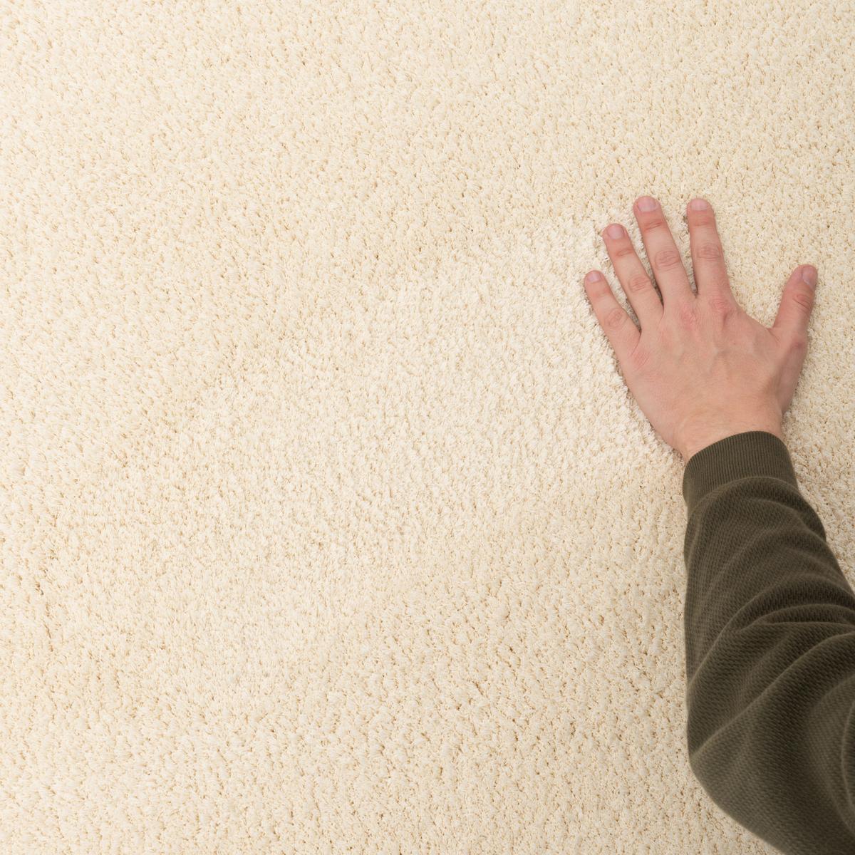 LUXUS HOCHFLOR LANGFLOR TEPPICH HARMONY RUND - Creme, Textil (133/133cm) - Snapstyle
