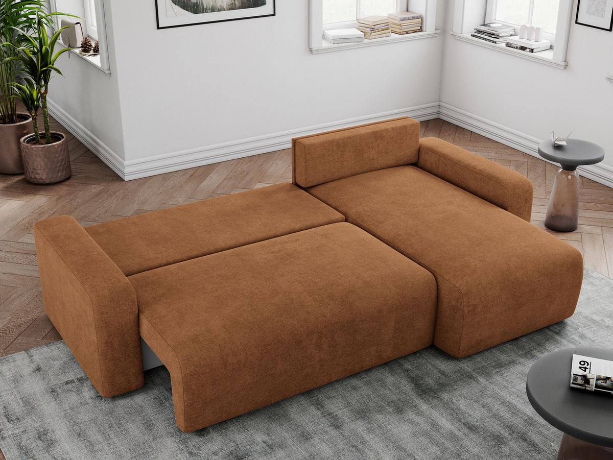 ECKSOFA ARGOS Orange Struktur - Schwarz/Orange, Kunststoff/Textil (245/150cm) - MKS