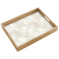 TABLETT Dezent - Textur - Beige 40x30 cm - Creme, Holz (40/5/5cm) - OnlyWow