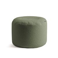 POUF XL Bouclé Mochi - Grün, Textil (60/40/60cm) - Mokebo