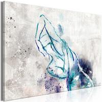 KUNSTDRUCK Grau 120/80 cm - Blau/Grau, Textil (120/80cm) - KUNSTLOFT